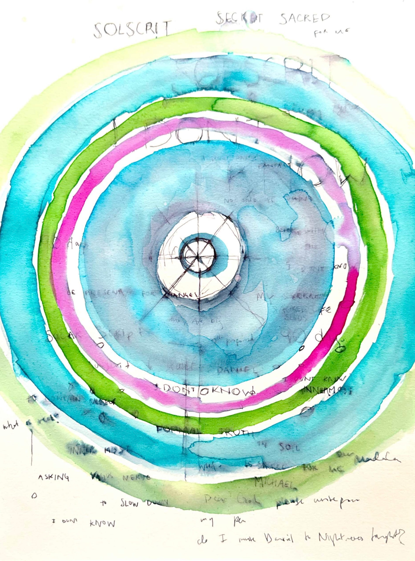 Our Mandala — Watercolor and ink on paper