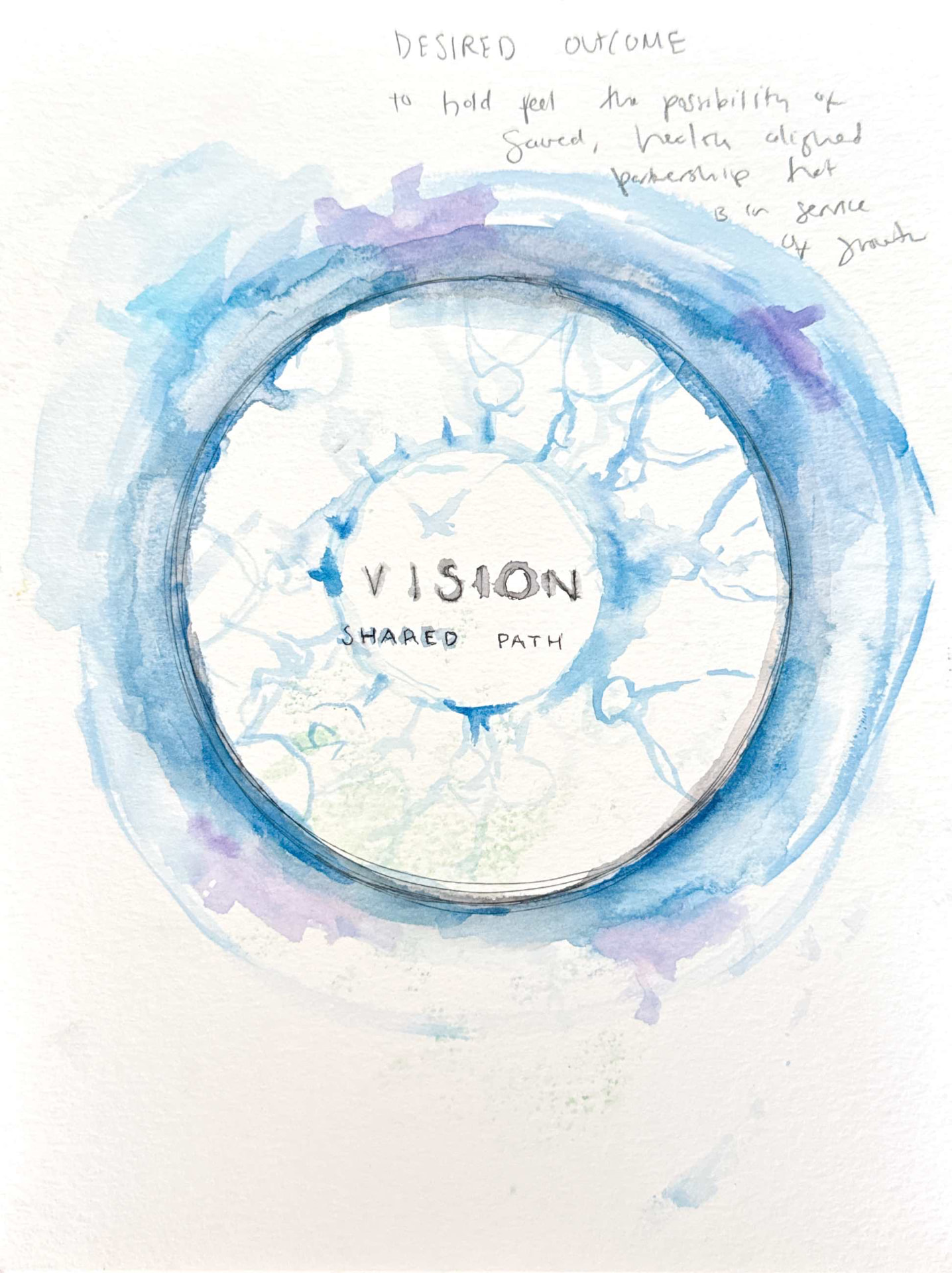 Vision — Watercolor and ink on paper